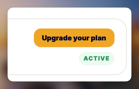 The Upgrade your plan button